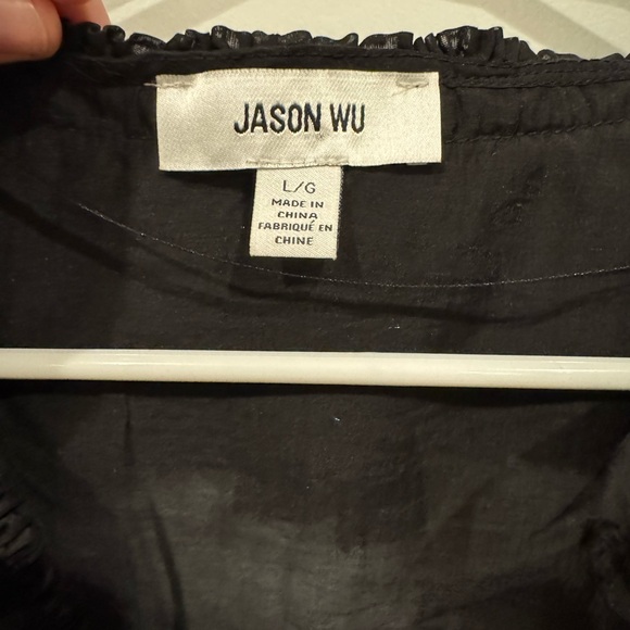 Jason Wu sheer black ruffle blouse - Picture 3 of 4